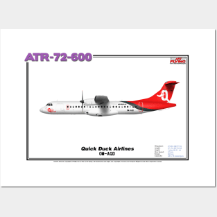 Avions de Transport Régional 72-600 - Quick Duck Airlines (Art Print) Posters and Art